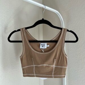 princess polly carl top beige